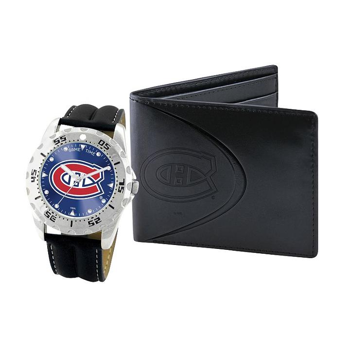 Montreal Canadiens Watch And Bifold Wallet Gift Set, Boy's, Black