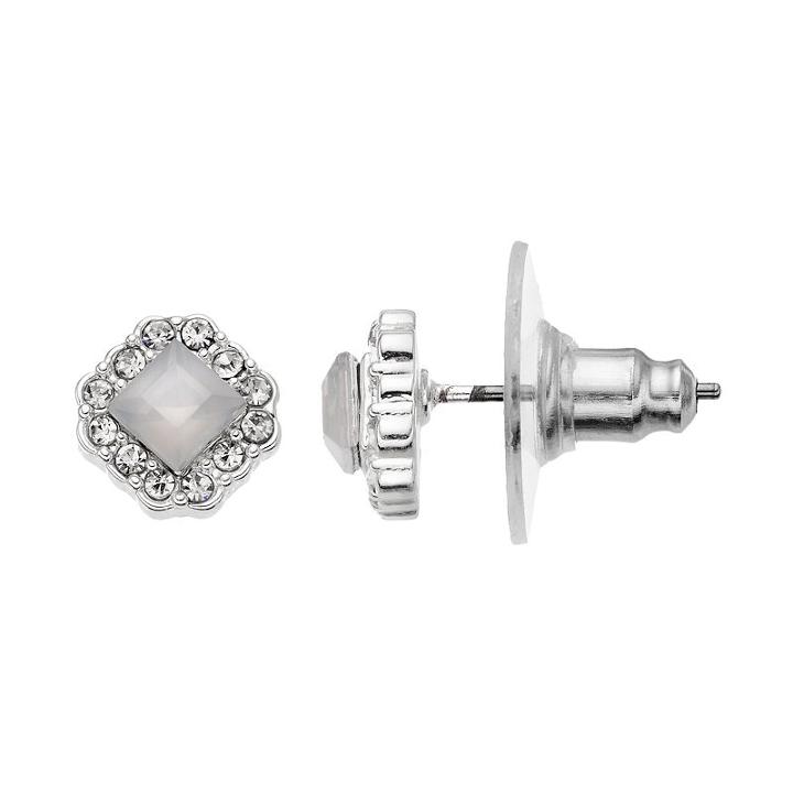Lc Lauren Conrad Square Halo Stud Earrings, Women's
