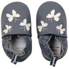 Baby Girl Tommy Tickle Butterfly Slip-on Crib Shoes, Size: 0-6 Months, Med Grey
