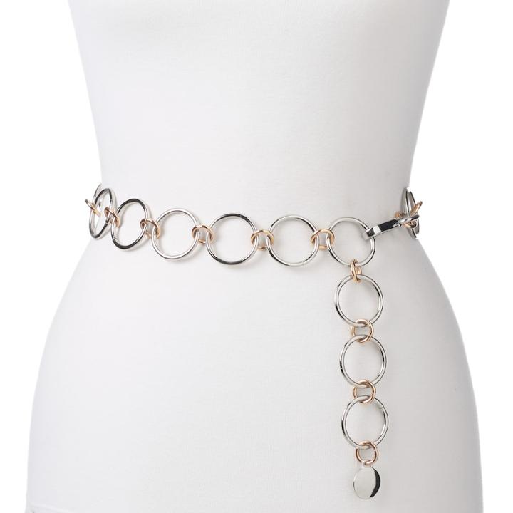 Women's Apt. 9&reg; Two Tone Chain Link Belt, Size: S-m, Silver