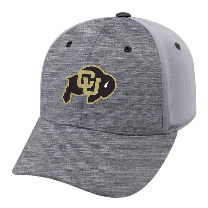 Adult Colorado Buffaloes Steam Performance Adjustable Cap, Men's, Med Grey