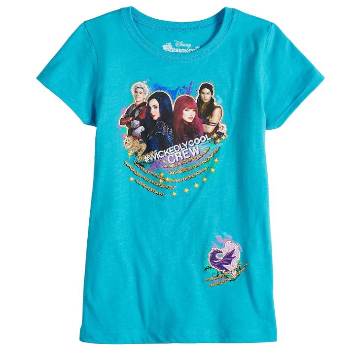 Disney's Descendants Girls 7-16 Wickedly Cool Graphic Tee, Size: Large, Brt Blue