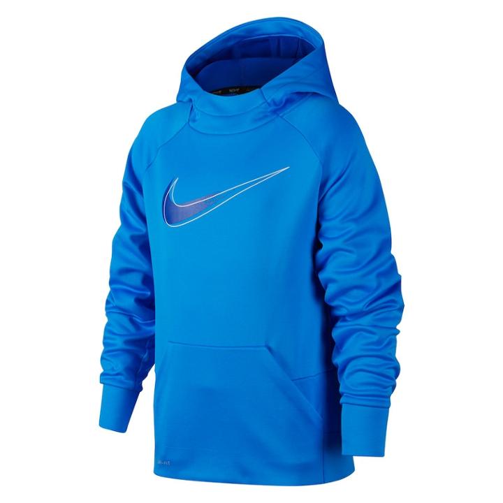 Boys 8-20 Nike Fading Swoosh Therma Hoodie, Size: Medium, Blue