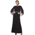 Women's Chaya Chiffon Popover Evening Gown, Size: 12, Black