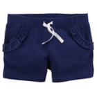 Girls 4-8 Carter's Ruffled French Terry Shorts, Size: 4-5, Blue