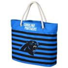 Forever Collectibles Carolina Panthers Striped Tote Bag, Adult Unisex, Multicolor