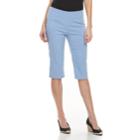 Women's Dana Buchman 17-in. Solid Pull-on Capris, Size: Xl, Light Blue