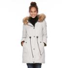 Women's Apt. 9&reg; Hooded Faux-fur Trim Anorak, Size: Large, Med Beige