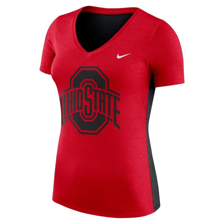Women's Nike Ohio State Buckeyes Dri-fit Touch Tee, Size: Xl, Red