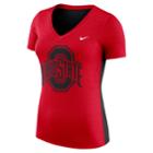 Women's Nike Ohio State Buckeyes Dri-fit Touch Tee, Size: Xl, Red