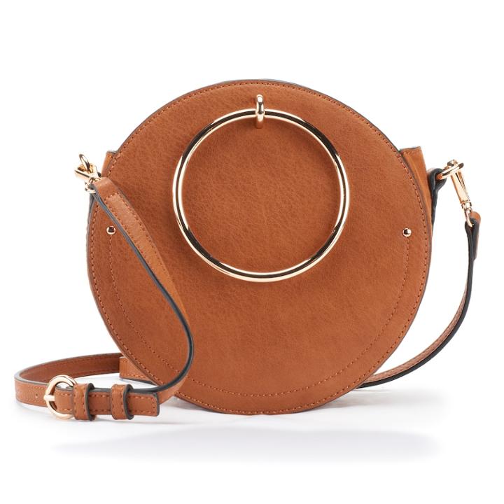 Lc Lauren Conrad Aster O-ring Circle Crossbody Bag, Women's, Med Brown