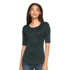 Women's Apt. 9&reg; Modern Essential Marled Tee, Size: Small, Green