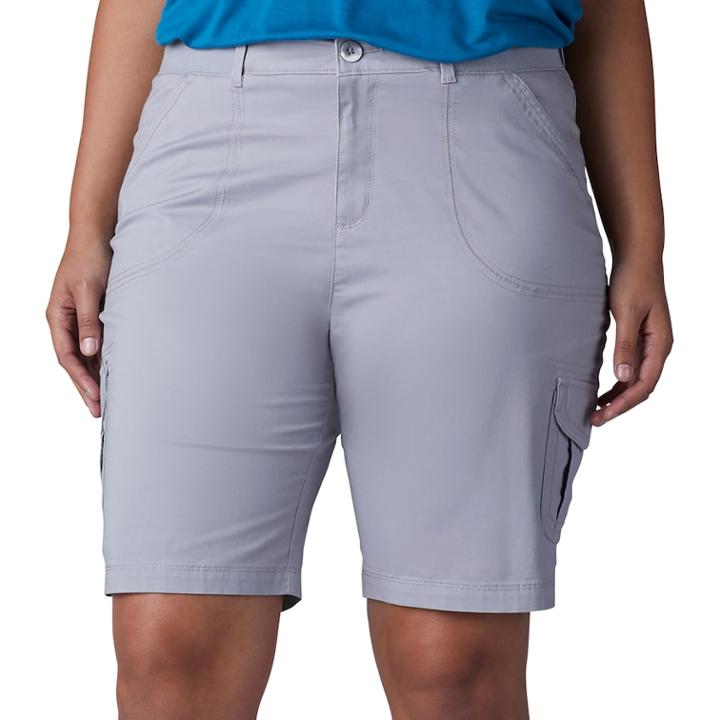 Plus Size Lee Diani Cargo Bermuda Shorts, Women's, Size: 22 - Regular, Med Grey