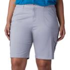 Plus Size Lee Diani Cargo Bermuda Shorts, Women's, Size: 22 - Regular, Med Grey