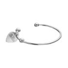 Fiora Stainless Steel Ole Miss Rebels Charm Cuff Bracelet, Women's, Size: 7.5, Grey