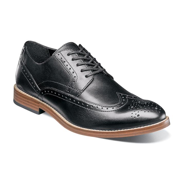 Nunn Bush Middleton Men's Wingtip Dress Shoes, Size: Medium (9), Black