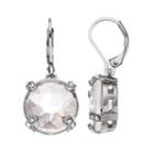 Simply Vera Vera Wang Clear Stone Round Nickel Free Drop Earrings, Women's, Oxford