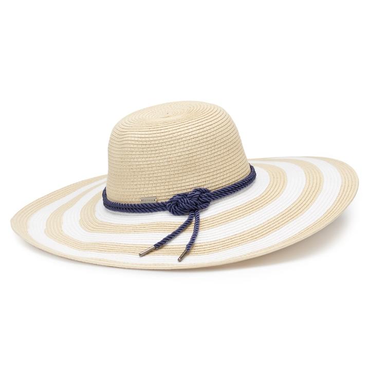 Women's Betmar Demetria Striped Wide Brim Sun Hat, Natural