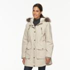 Women's Apt. 9&reg; Hooded Faux-fur Anorak Parka, Size: Xl, Lt Beige