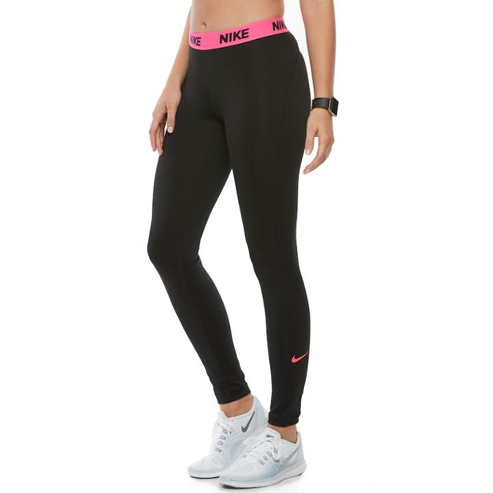 Women's Nike Victory Dri-fit Training Tights, Size: Large, Grey (charcoal)