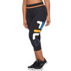 Fila Sport, Plus Size &reg; Rainbow Blast Capri Workout Leggings, Women's, Size: 3xl, Black