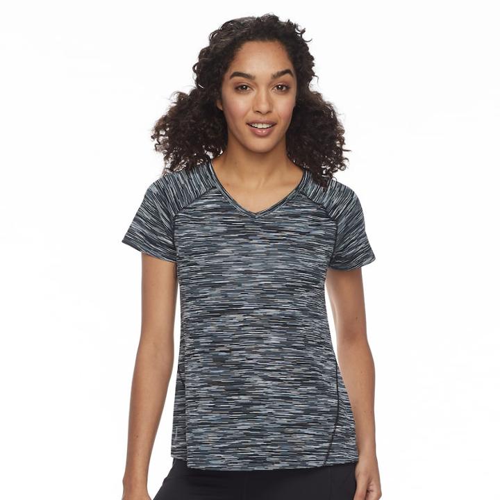 Women's Petite Tek Gear&reg; Performance Base Layer Side-slit Tee, Size: M Petite, Oxford