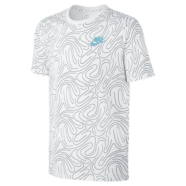 Men's Nike Swirled Tee, Size: Medium, White