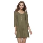 Juniors' Lily Rose Pleated Swing Dress, Girl's, Size: Large, Med Green