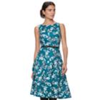 Women's Elle&trade; Pleated Midi Dress, Size: Xs, Blue