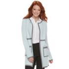 Women's Elle&trade; Contrasting Trim Cardigan, Size: Small, Med Blue