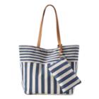 Sonoma Goods For Life&trade; Reversible Tote & Coin Pouch Set, Women's, Blue (navy)