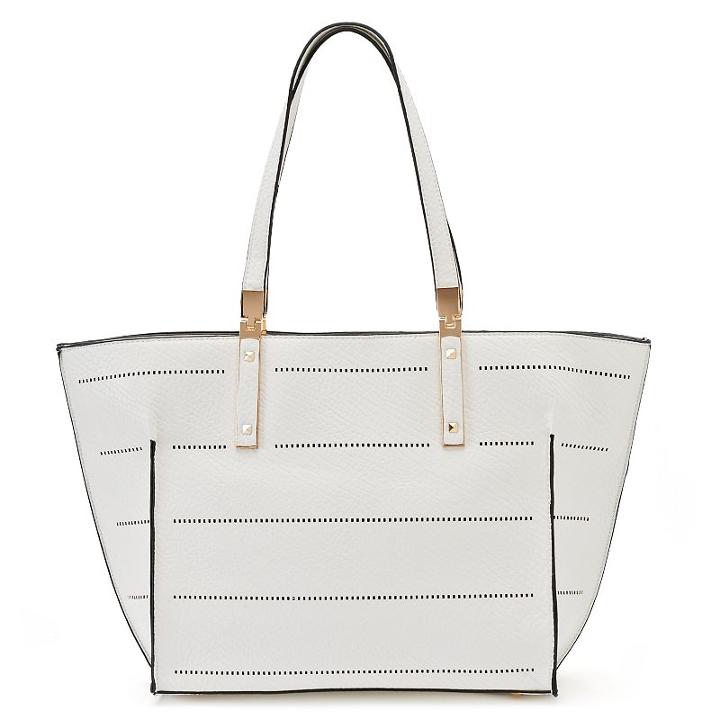 Mellow World Bridgett Laser-cut Tote, Women's, White