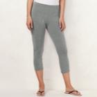 Women's Lc Lauren Conrad Capri Leggings, Size: Xl, Med Grey