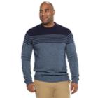 Big & Tall Izod Newport Striped Sweater, Men's, Size: Xl Tall, Dark Blue