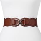 Women's Sonoma Goods For Life&trade; Scalloped Edge Stretch Belt, Size: L-xl, White