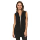 Women's Apt. 9&reg; Flyaway Vest, Size: Medium, Black