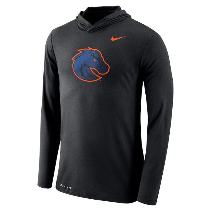Men's Nike Boise State Broncos Dri-fit Hooded Tee, Size: Xxl, Black