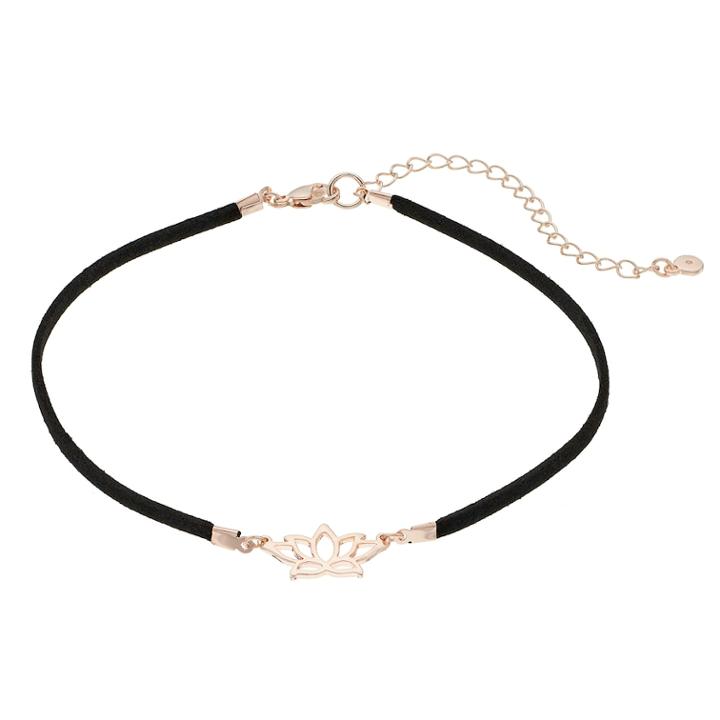 Lc Lauren Conrad Lotus Choker Necklace, Women's, Black