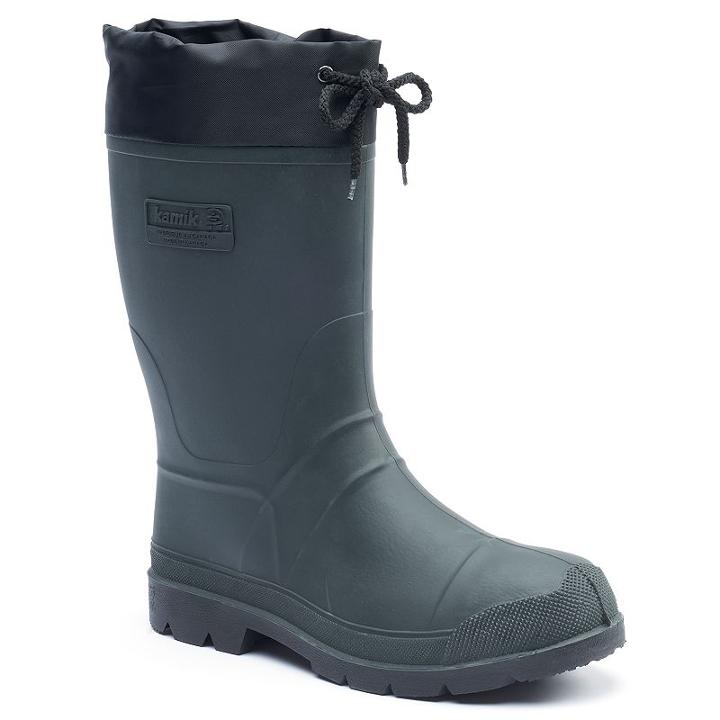 Kamik Hunter Men's Waterproof Winter Boots, Size: 14, Beig/green (beig/khaki)