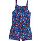 Girls 4-6x French Toast Printed Romper, Girl's, Size: 6, Dark Blue