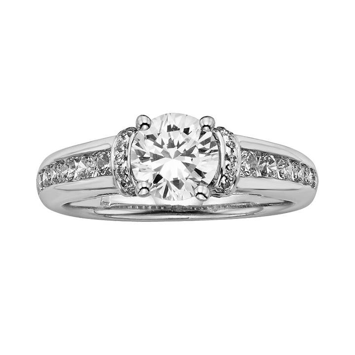 Round-cut Igl Certified Diamond Engagement Ring In 14k White Gold (1 1/2 Ct. T.w.), Women's, Size: 6