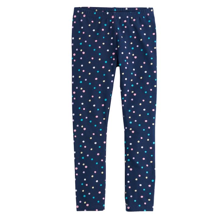 Girls 4-10 Jumping Beans&reg; Printed Leggings, Size: 6x, Blue (navy)