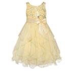 Girls 7-16 & Plus Size American Princess Sequin Bodice & Corkscrew Skirt Dress, Girl's, Size: 12, Yellow