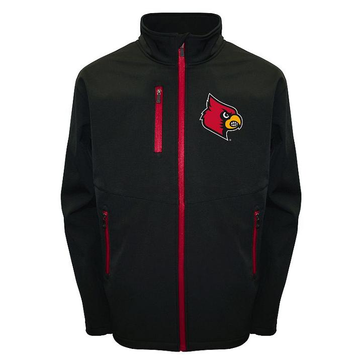 Men's Franchise Club Louisville Cardinals Softshell Jacket, Size: Small, Black