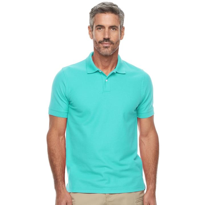 Men's Croft & Barrow&reg; Tailored-fit Polo, Size: Xl, Turquoise/blue (turq/aqua)