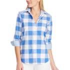 Petite Chaps No-iron Shirt, Women's, Size: M Petite, Blue