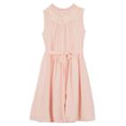 Girls 7-16 Iz Amy Byer Georgette Lace Yoke A-line Dress, Size: 8, Light Pink