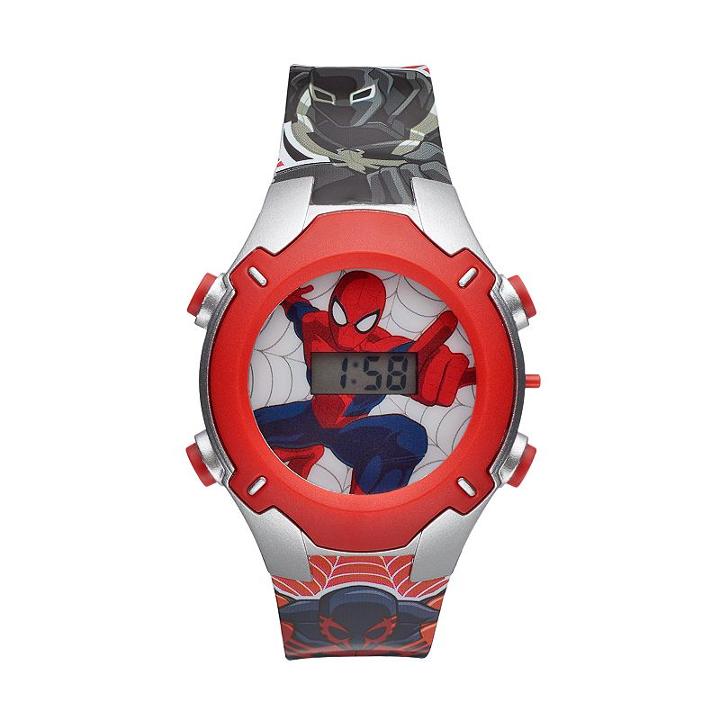 Marvel Comics Spider-man Kids' Digital Light-up Watch, Boy's, Size: Medium, Multicolor
