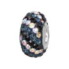 Individuality Beads Sterling Silver Crystal Striped Bead, Women's, Blue