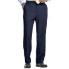 Big & Tall Haggar&reg; Cool 18&reg; Classic-fit Flat-front No-iron Expandable Waist Pants, Men's, Size: 54x32, Blue